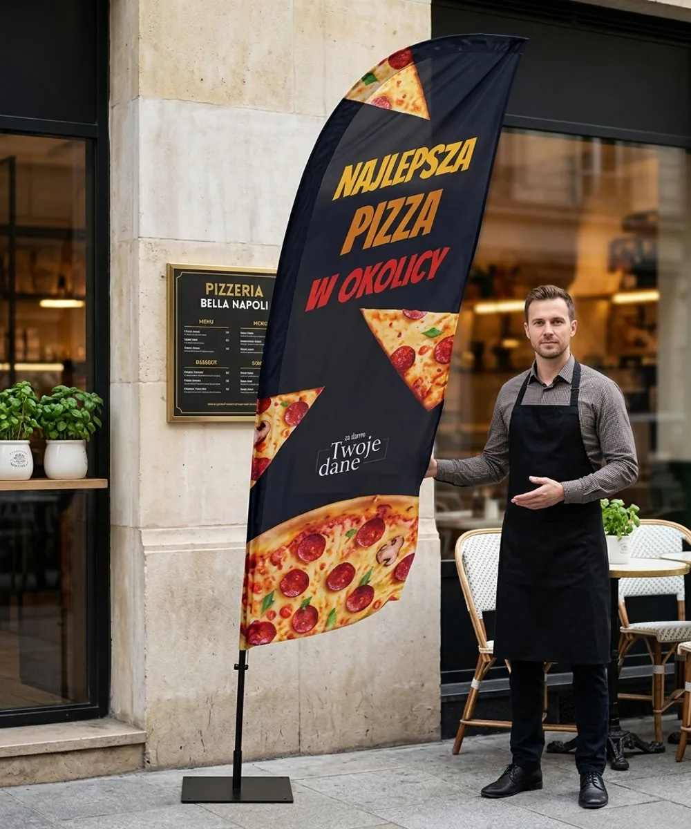Winder reklamowy – Pizza – wzór 1 – zestaw konfigurowalny – gotowy winder branżowy