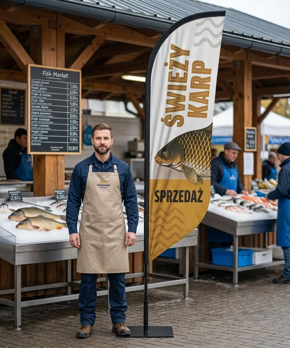 Winder reklamowy – Żywy Karp reklama – wzór 2 – zestaw konfigurowalny – gotowy winder branżowy
