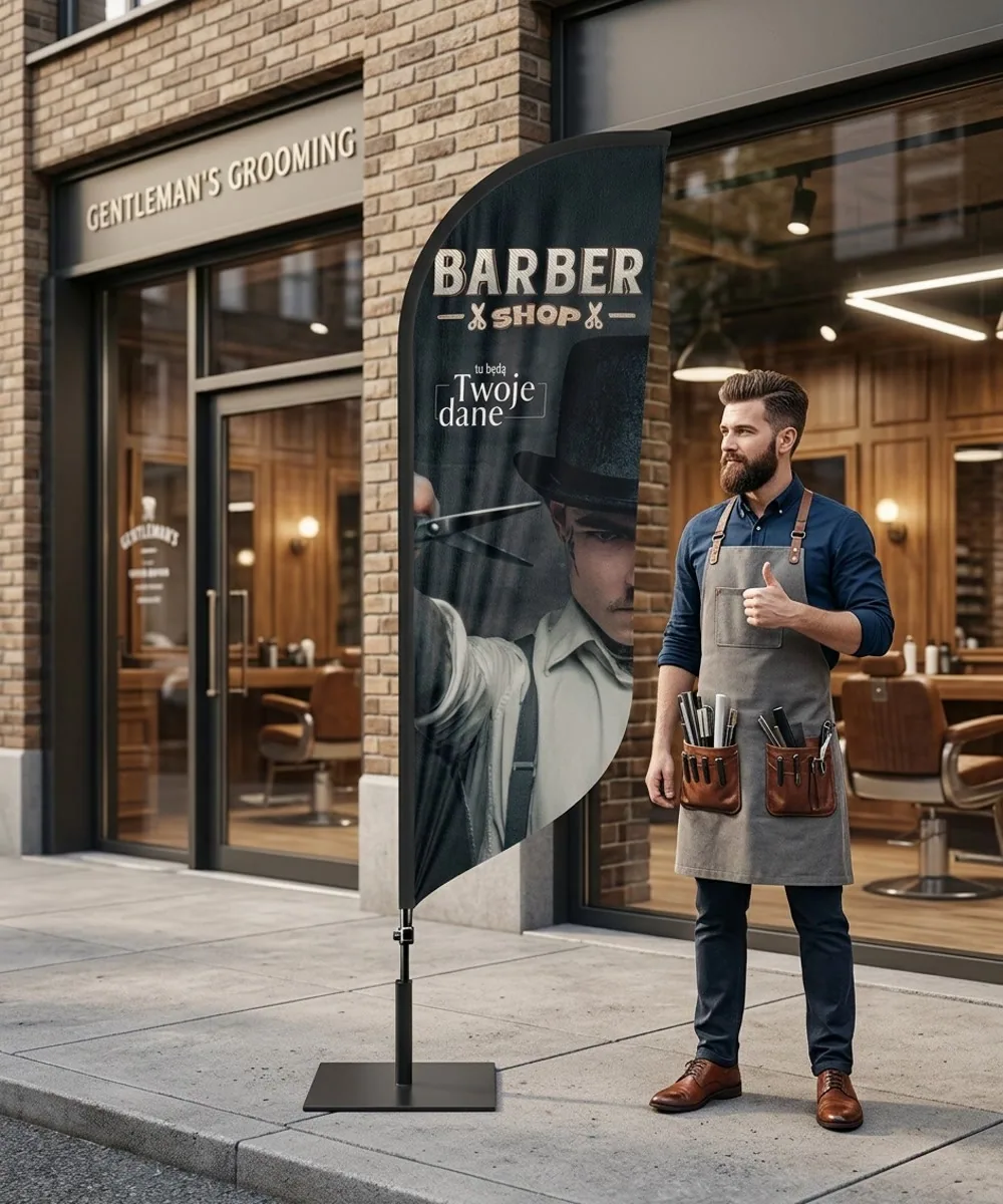 Winder reklamowy – Barber – wzór 19 – zestaw konfigurowalny – gotowy winder branżowy