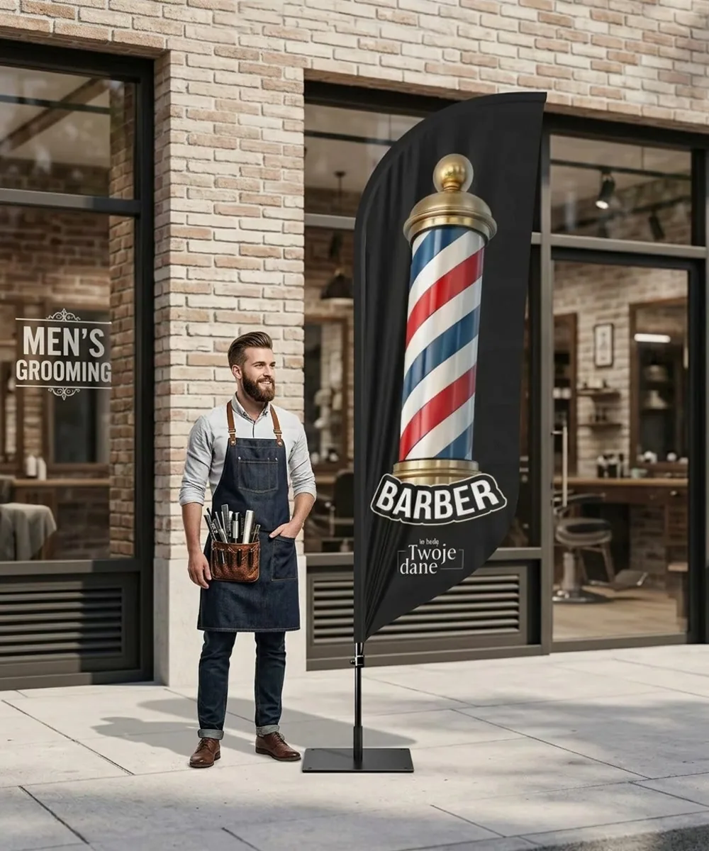 Winder reklamowy – Barber – wzór 22 – zestaw konfigurowalny – gotowy winder branżowy