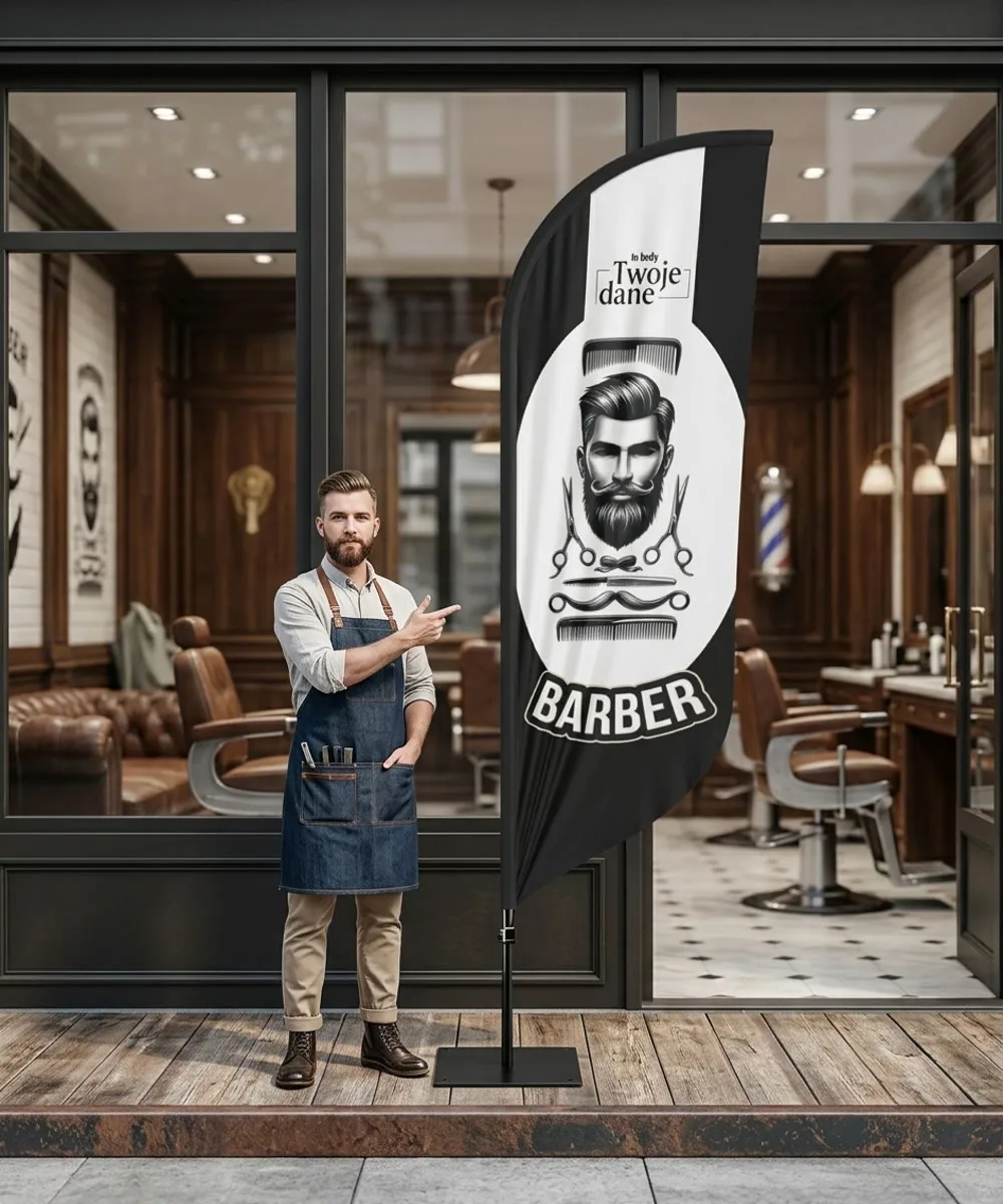 Winder reklamowy – Barber – wzór 23 – zestaw konfigurowalny – gotowy winder branżowy
