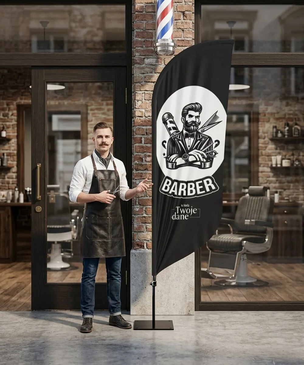 Winder reklamowy – Barber – wzór 24 – zestaw konfigurowalny – gotowy winder branżowy