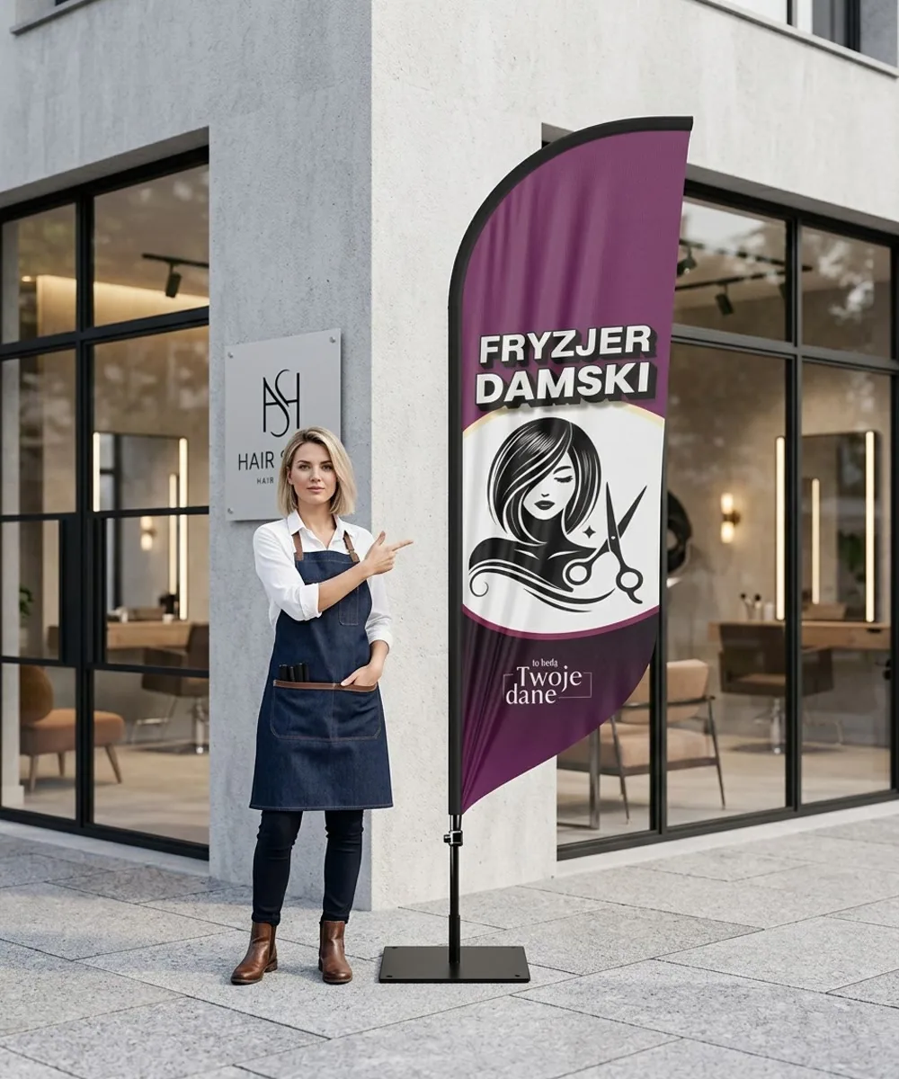 Winder reklamowy – Fryzjer – wzór 12 – zestaw konfigurowalny – gotowy winder branżowy