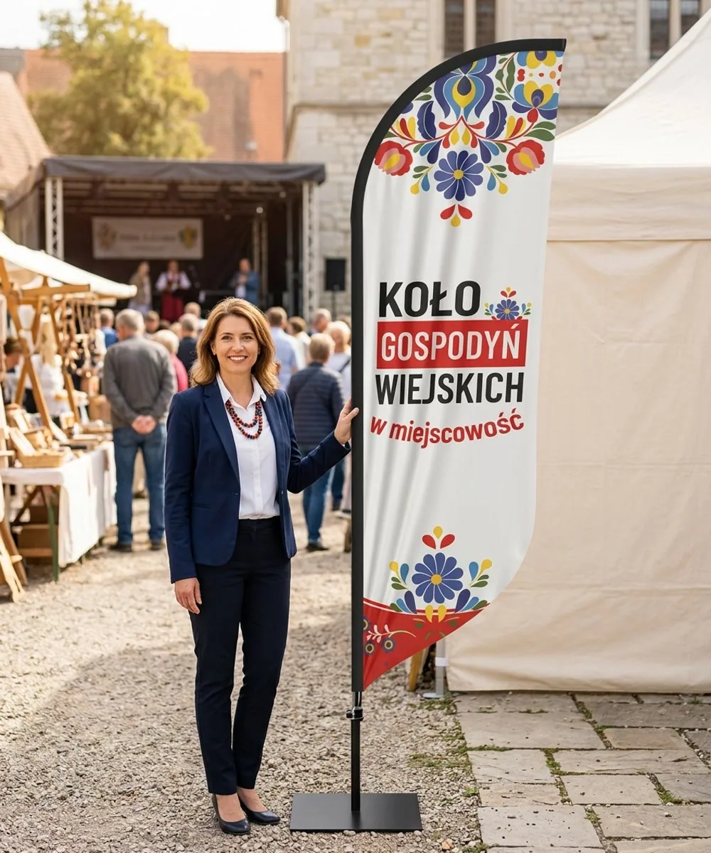 Winder reklamowy – Koło Gospodyń Wiejskich reklama KGW – wzór 5 – zestaw konfigurowalny – gotowy winder branżowy