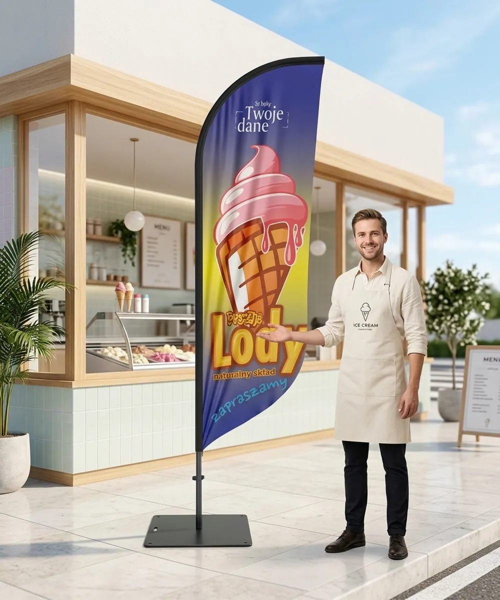Winder reklamowy – Lody – wzór 19 – zestaw konfigurowalny – gotowy winder branżowy
