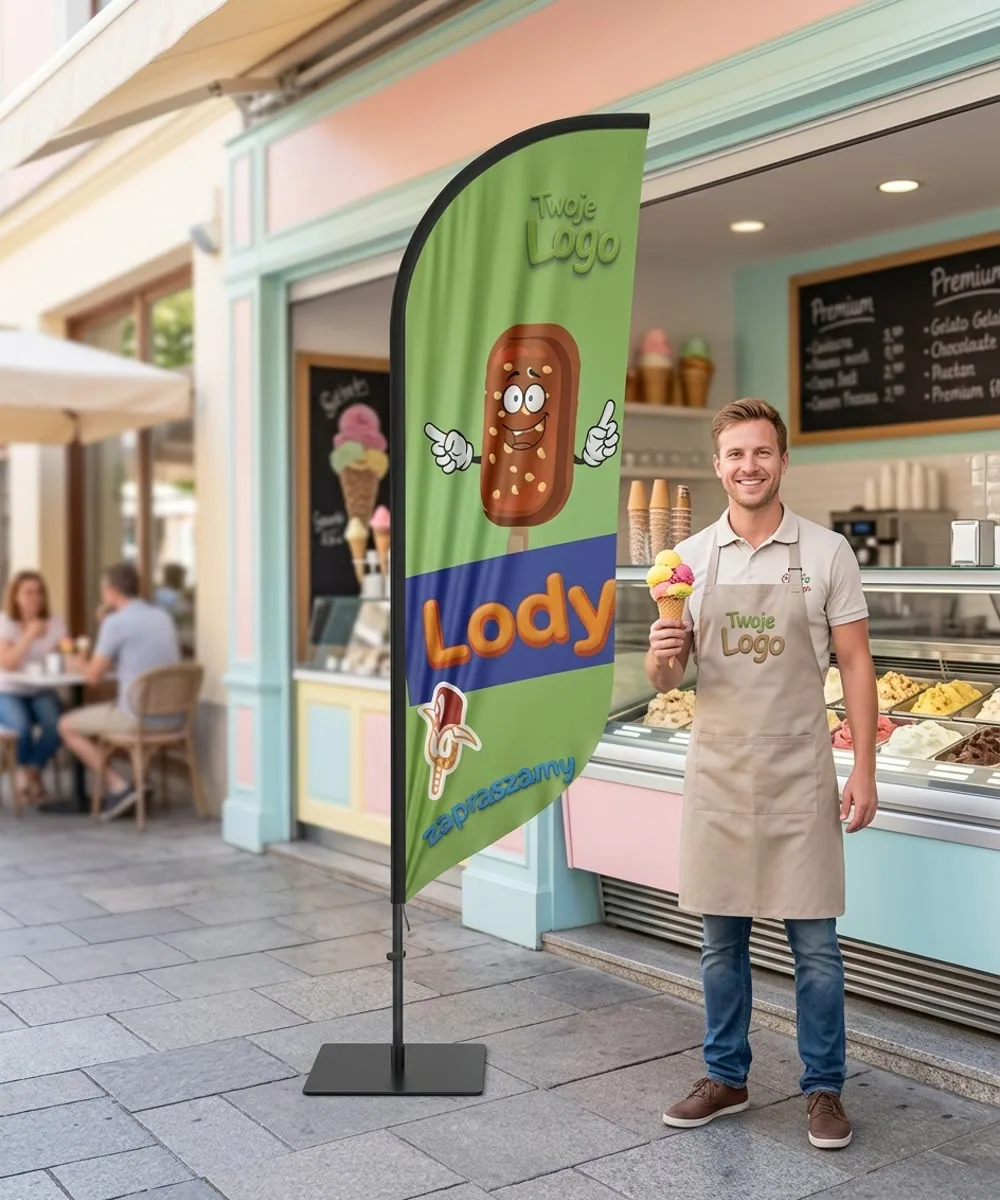 Winder reklamowy – Lody – wzór 22 – zestaw konfigurowalny – gotowy winder branżowy