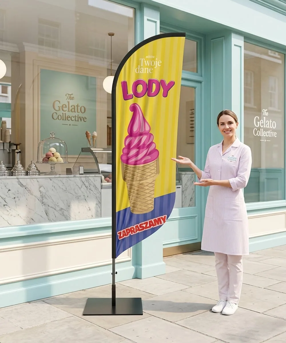Winder reklamowy – Lody – wzór 125 – zestaw konfigurowalny – gotowy winder branżowy