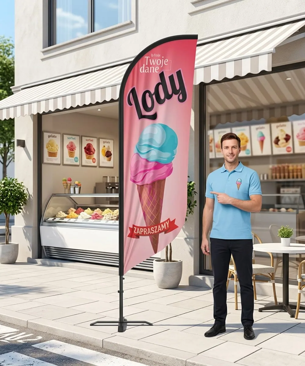 Winder reklamowy – Lody – wzór 127 – zestaw konfigurowalny – gotowy winder branżowy