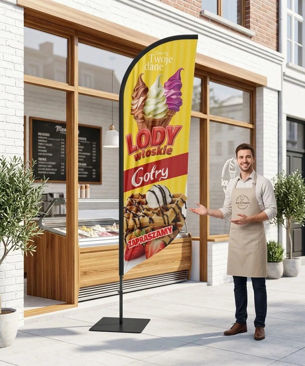 Winder reklamowy – Lody – wzór 128 – zestaw konfigurowalny – gotowy winder branżowy