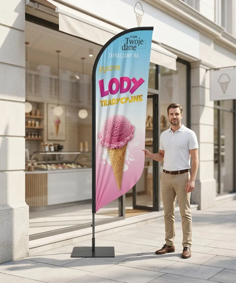 Winder reklamowy – Lody – wzór 32 – zestaw konfigurowalny – gotowy winder branżowy