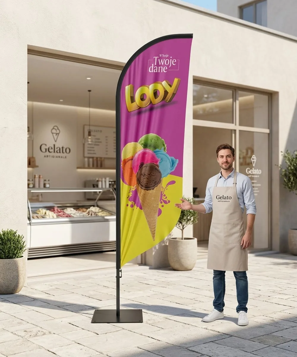 Winder reklamowy – Lody – wzór 33 – zestaw konfigurowalny – gotowy winder branżowy