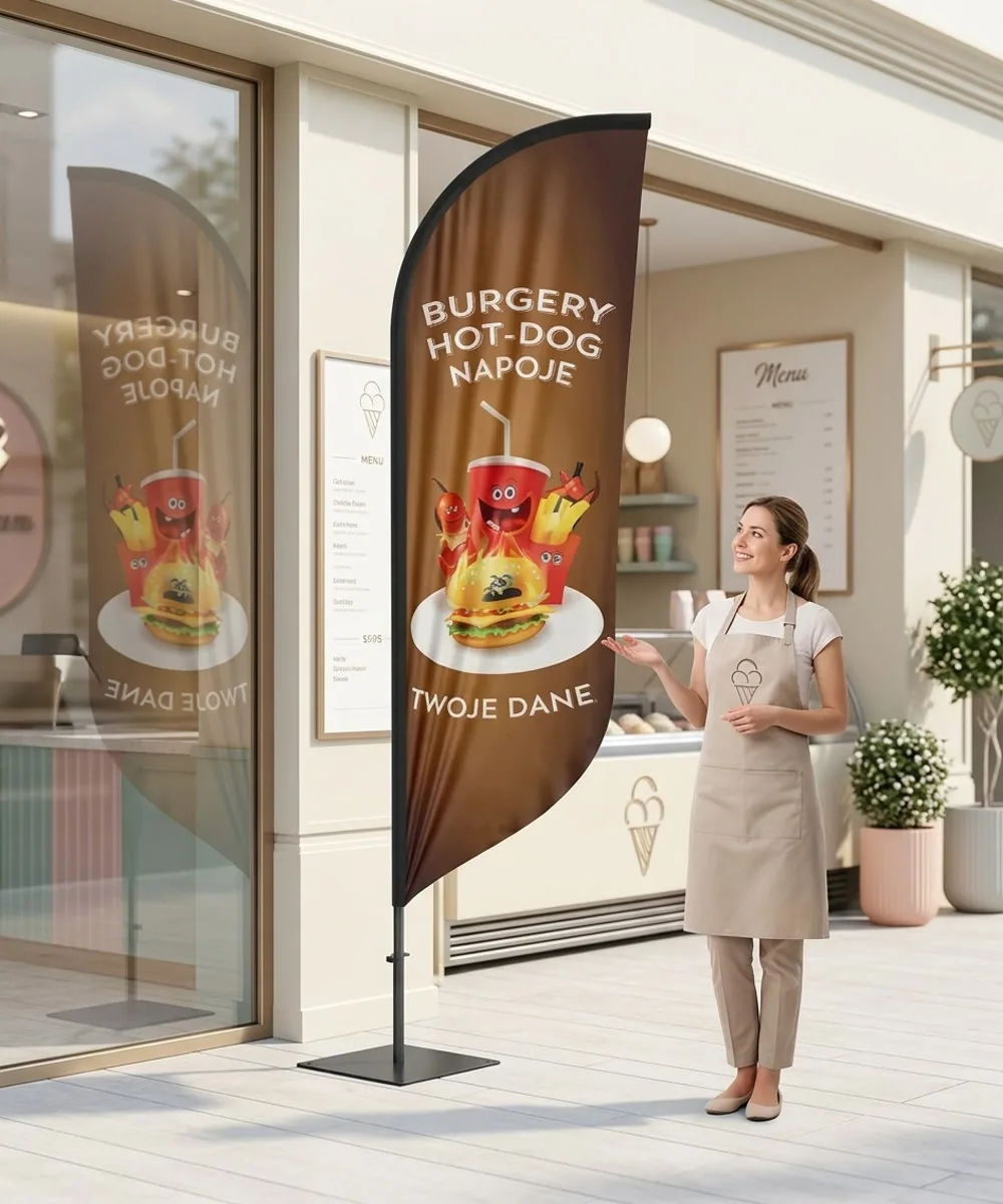Winder reklamowy – Lody Fast food – wzór 42 – zestaw konfigurowalny – gotowy winder branżowy