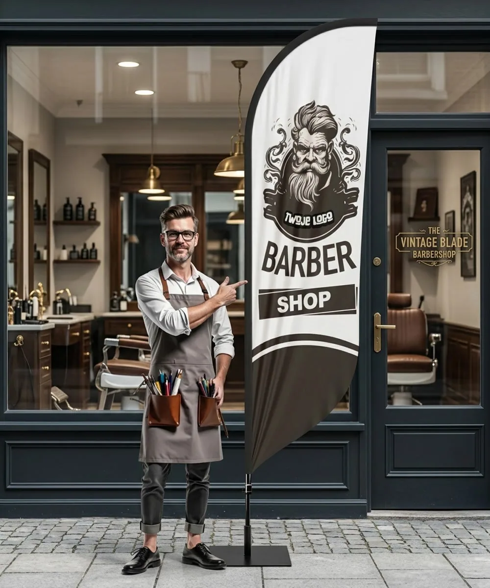 Winder reklamowy – Barber – wzór 27 – zestaw konfigurowalny – gotowy winder branżowy