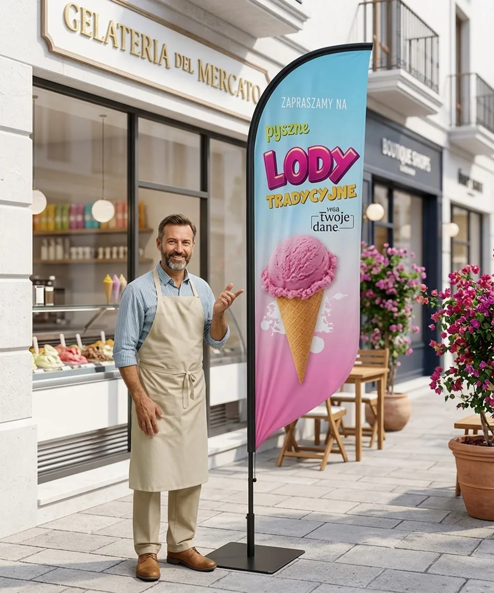 Winder reklamowy – Lody Reklama – wzór 31 – zestaw konfigurowalny – gotowy winder branżowy