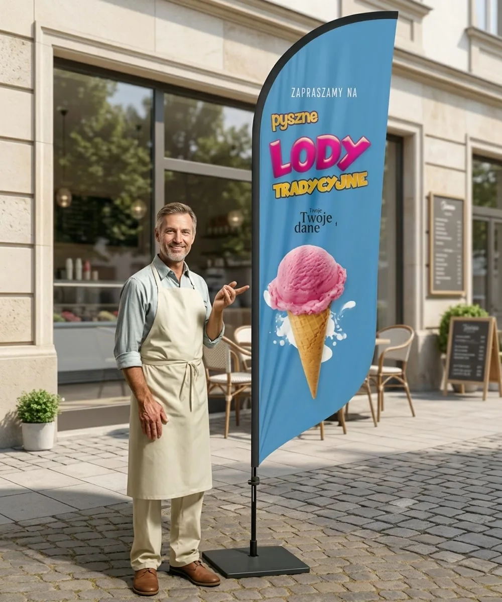 Winder reklamowy – Lody Reklama – wzór 32 – zestaw konfigurowalny – gotowy winder branżowy