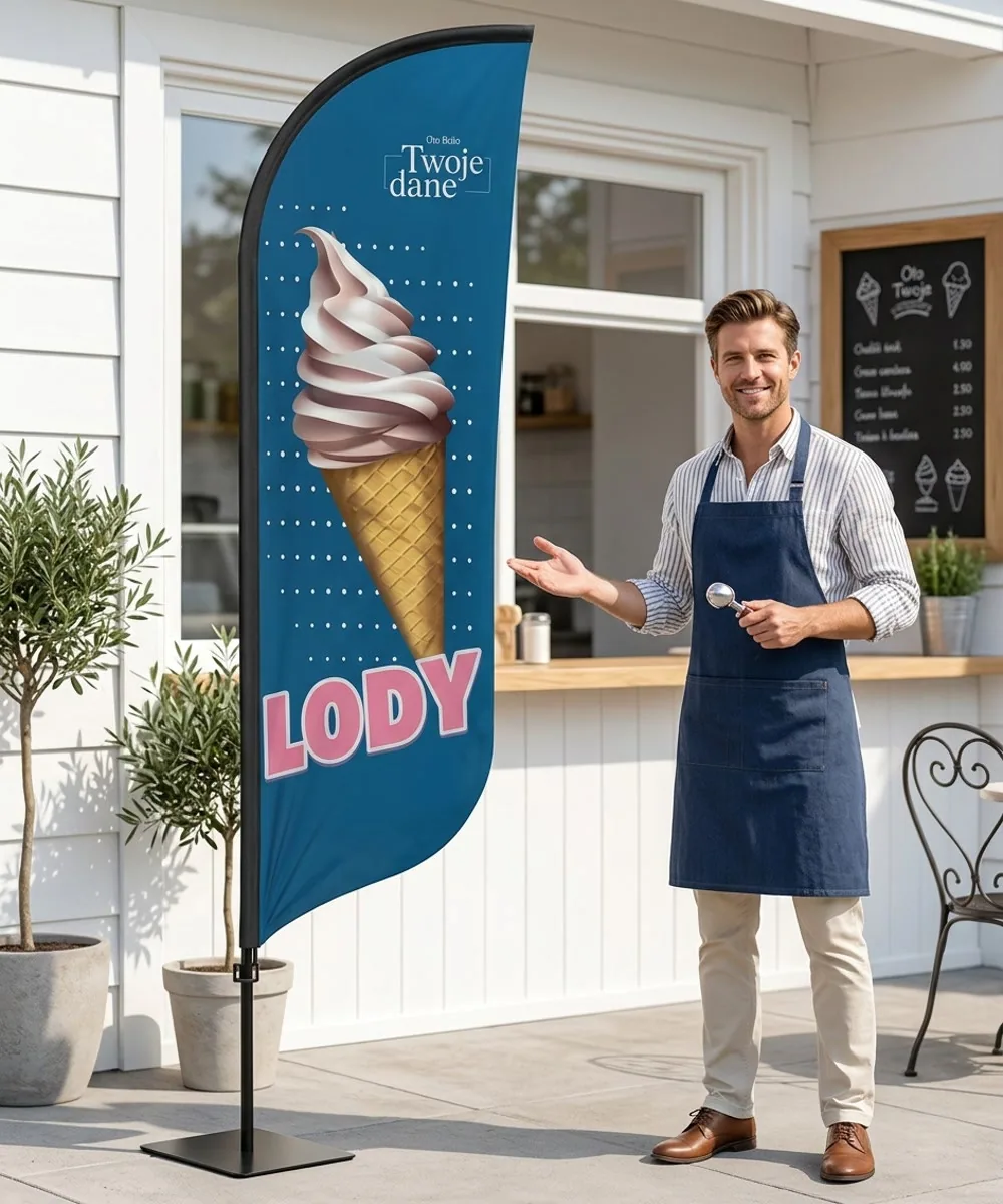 Winder reklamowy – Lody Reklama – wzór 34 – zestaw konfigurowalny – gotowy winder branżowy
