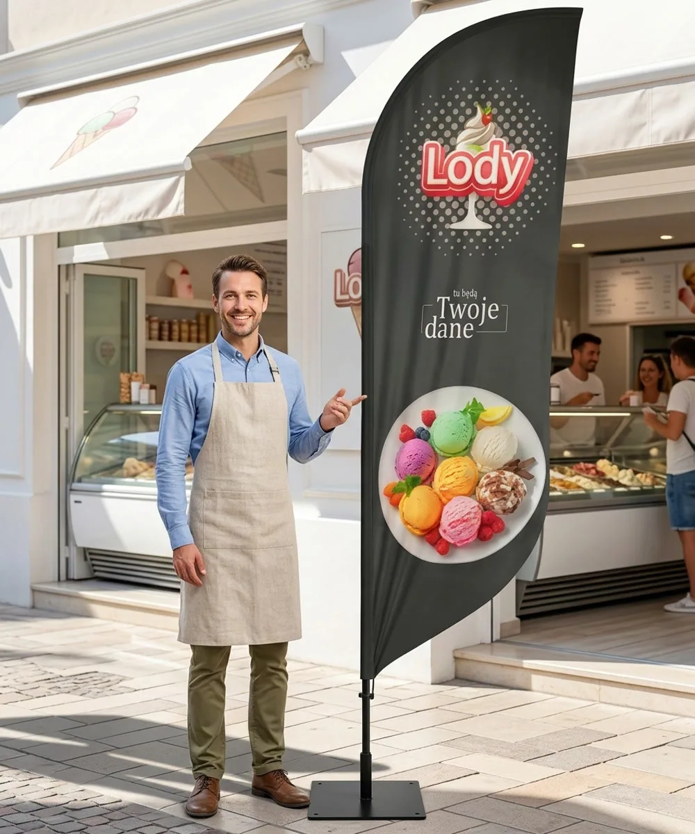 Winder reklamowy – Lody Reklama – wzór 35 – zestaw konfigurowalny – gotowy winder branżowy