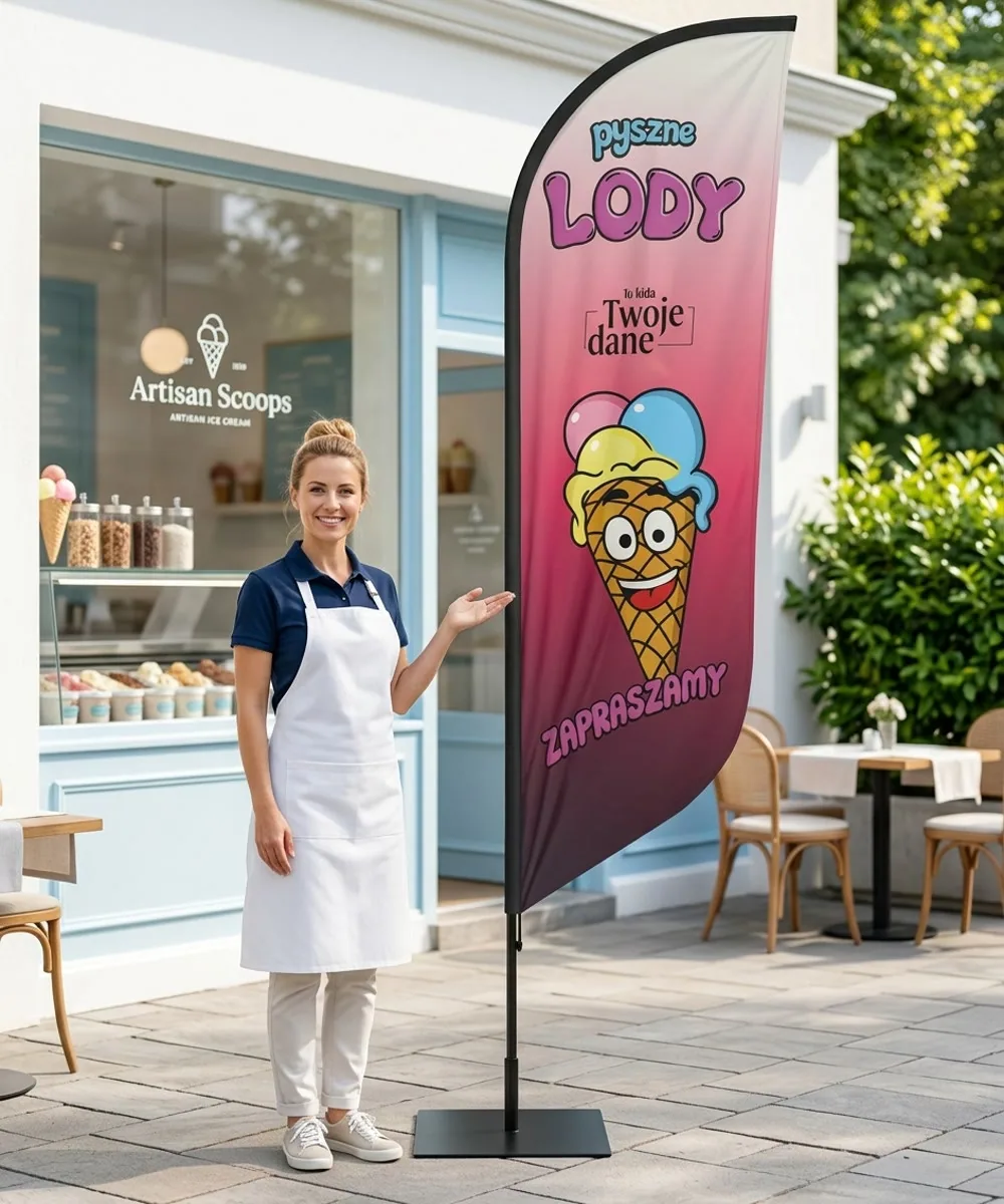 Winder reklamowy – Lody Reklama – wzór 38 – zestaw konfigurowalny – gotowy winder branżowy