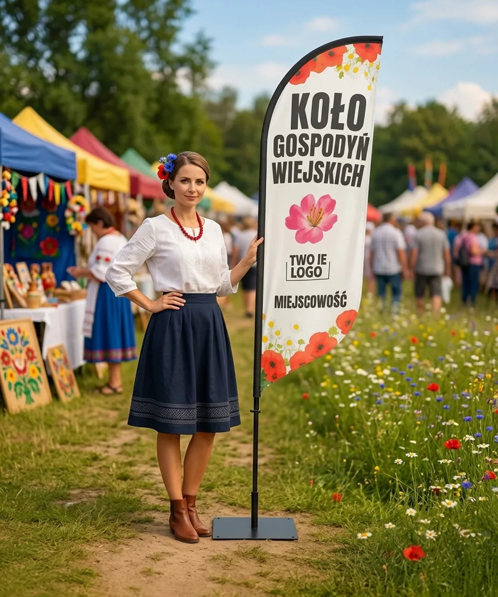 Winder reklamowy – Koło Gospodyń Wiejskich reklama KGW – wzór 7 – zestaw konfigurowalny – gotowy winder branżowy