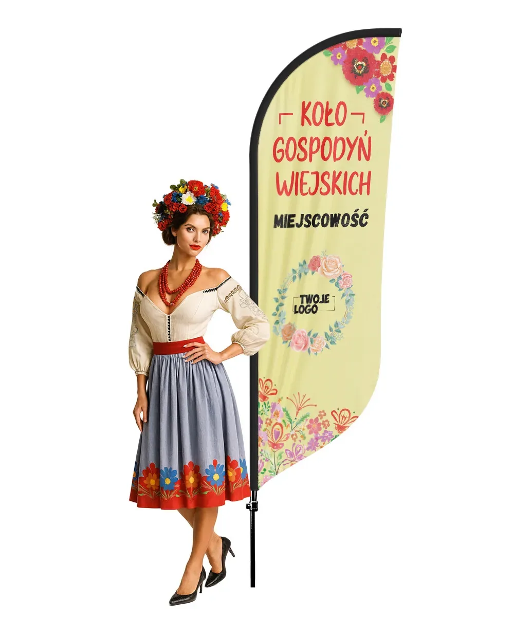 Winder reklamowy – Koło Gospodyń Wiejskich reklama KGW – wzór 8 – zestaw konfigurowalny – gotowy winder branżowy