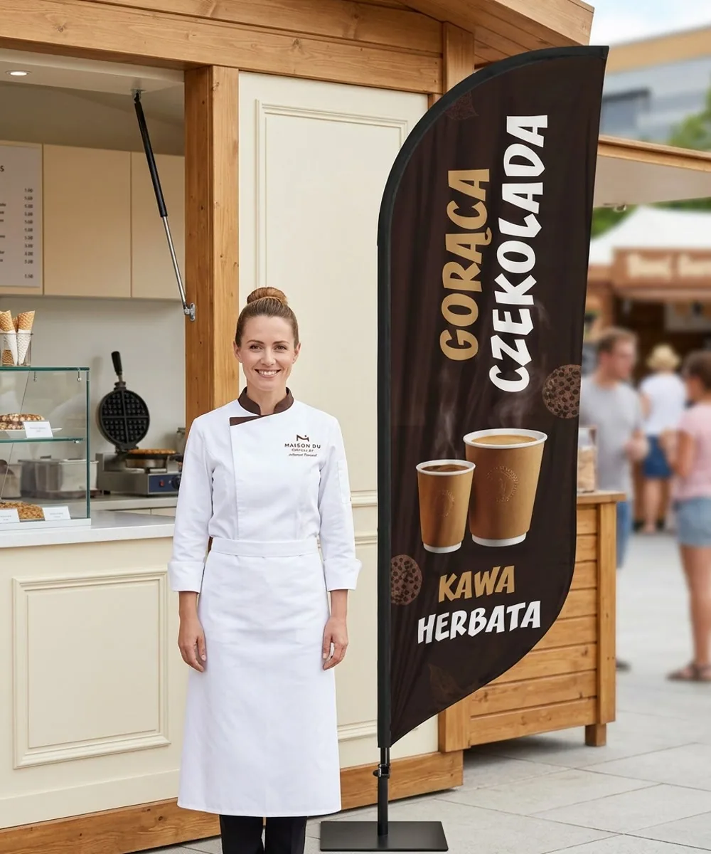 Winder reklamowy – Gorąca czekolada reklama – wzór 1 – zestaw konfigurowalny – gotowy winder branżowy