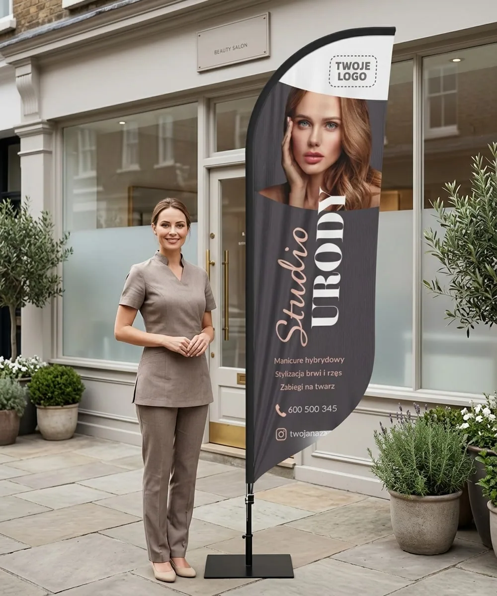 Winder reklamowy – Salon Urody – wzór 2 – zestaw konfigurowalny – gotowy winder branżowy