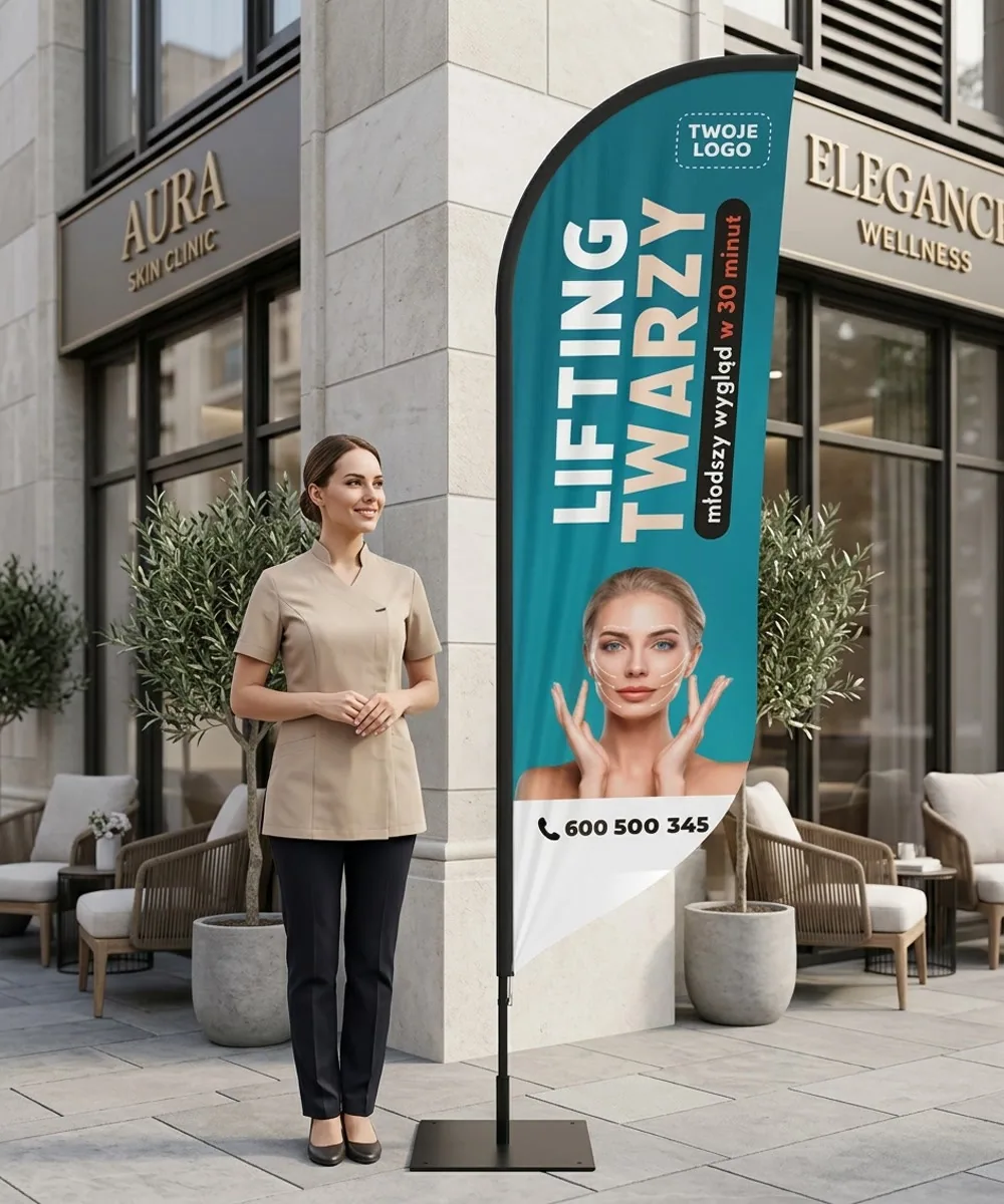 Winder reklamowy – Salon Urody – wzór 6 – zestaw konfigurowalny – gotowy winder branżowy