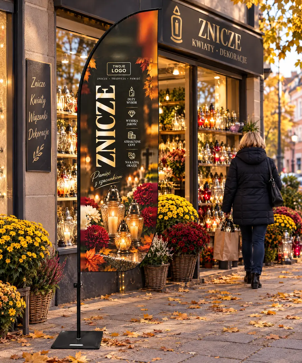 Winder reklamowy – Znicze – wzór 2 – zestaw konfigurowalny – gotowy winder branżowy